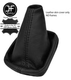 BLACK STITCH REAL LEATHER MANUAL GEAR GAITER FITS RENAULT FLUENCE ROYLE 10-17