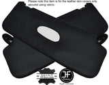 BLACK STITCHING 2X SUN VISORS LEATHER COVERS FITS FIAT 131 EARLY CUSTOM NEW