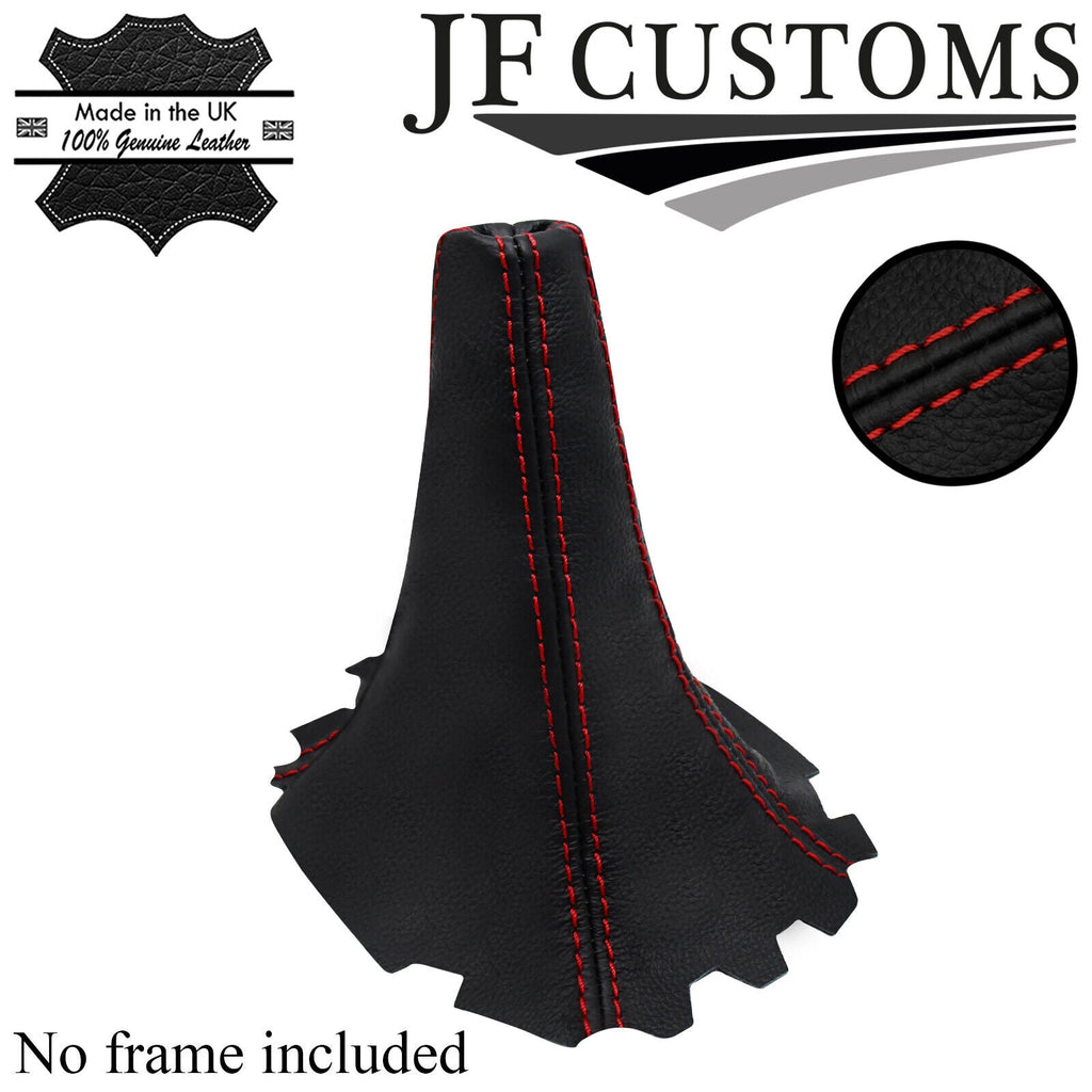 D RED STITCH TOP GRAIN LEATHER GEAR GAITER FITS TOYOTA COROLLA G6 G6R 97-00