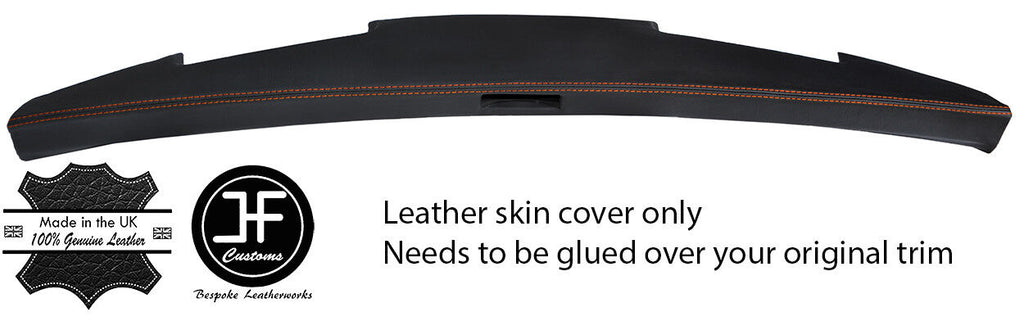 ORANGE STITCH TOP DASH REAL LEATHER COVER FOR MINI CLASSIC ROVER COOPER STYLE 2