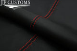 RED STITCH LEATHER CENTRE DASH TRIM COVER FOR PORSCHE CAYENNE 955 MK1 03-10
