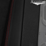 DARK RED STITCH 2X TOP FRONT DOOR CAPPING COVERS FOR CHRYSLER CROSSFIRE 04-08