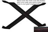 RED STITCH 2X WINDSCREEN A PILLAR LEATHER COVERS FITS BMW 5 SERIES E12 72-81
