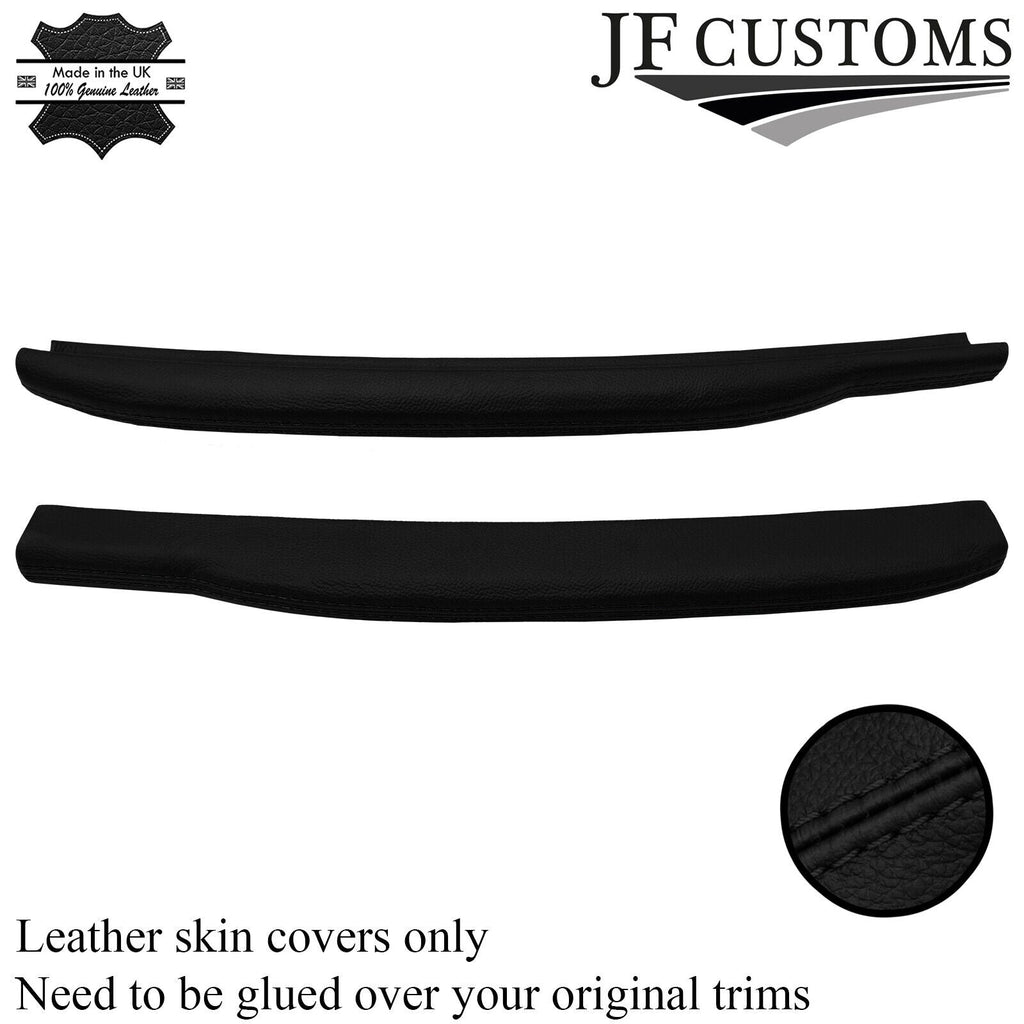 BLACK STITCH 2X LOWER DASH PADS LEATHER COVERS FOR TRIUMPH SPITFIRE MK4 GT6