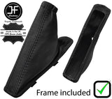 BLACK STITCH LEATHER HANDBRAKE +PLASTIC FRAME FOR VAUXHALL ASTRA MK6 J 09-15