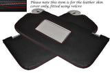 RED STITCH 2X SUN VISORS LEATHER SKIN COVERS FITS FORD MONDEO MK4 2007-2013
