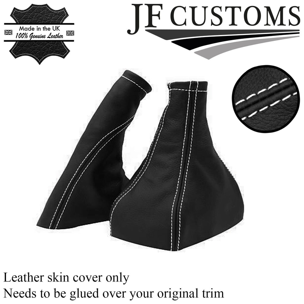 WHITE STITCH LEATHER GEAR STICK HANDBRAKE GAITER FOR VAUXHALL ASTRA MK5 H 05-09