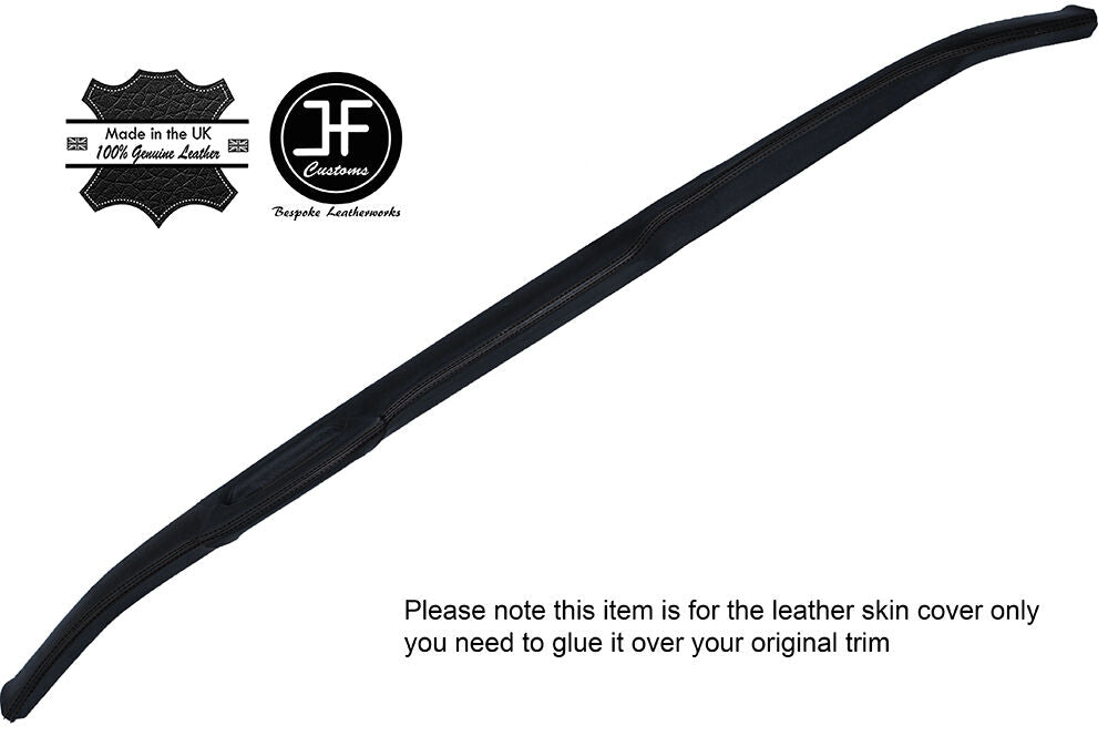 BLACK STITCHING DASH PAD + HANDLE LEATHER COVERS FITS VW VOLKSWAGEN T2 BAY