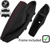 RED STITCH LEATHER HANDBRAKE GAITER+PLASTIC FRAME FOR VAUXHALL INSIGNIA 08-13