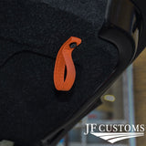 ORANGE LEATHER TAILGATE BOOT PULL STRAP HANDLE FITS FIAT 500 ABARTH 07-16