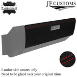 RED STITCH LEATHER GLOVE BOX COVER FITS VW T4 TRANSPORTER CARAVELLE CAMPER