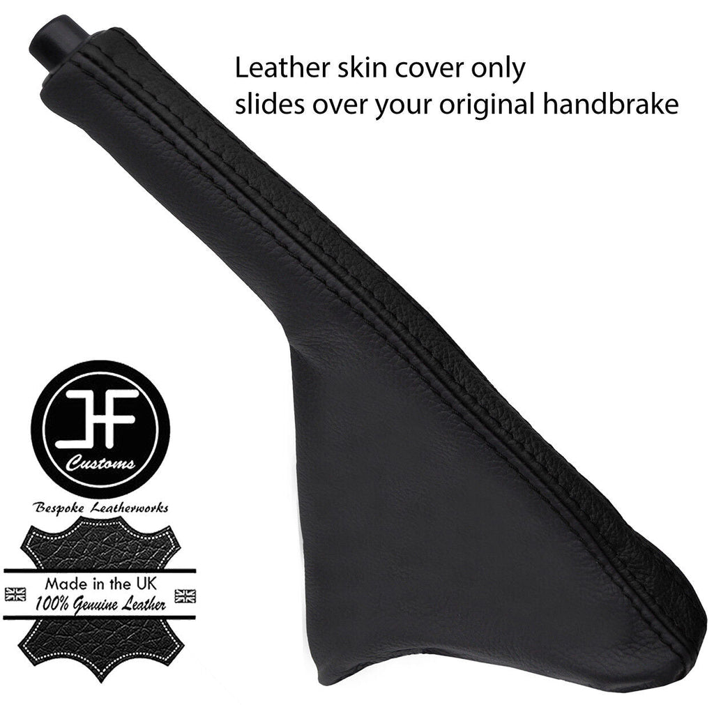 BLACK & BLACK LEATHER HANDBRAKE GAITER FOR VW GOLF MK3 JETTA VENTO CABRIO 91-02