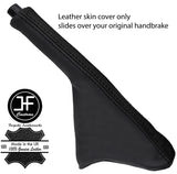 BLACK & BLACK LEATHER HANDBRAKE GAITER FOR VW GOLF MK3 JETTA VENTO CABRIO 91-02