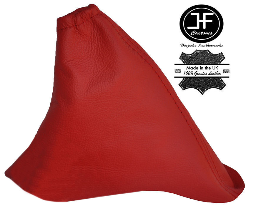 RED LEATHER FITS FIAT 500 & ABARTH 2007-2015 HANDBRAKE GAITER COVER CUSTOM NEW