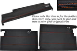 ORANGE STITCH LOWER DOOR CARD KIT LEATHER SKIN COVERS FITS LANDROVER SERIES 2A 3
