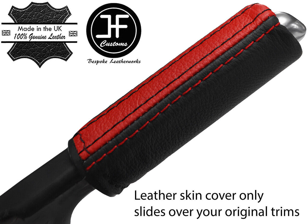 BLACK&RED STRIPE HANDBRAKE HANDLE LEATHER COVER FOR RENAULT MEGANE MK3 08-16