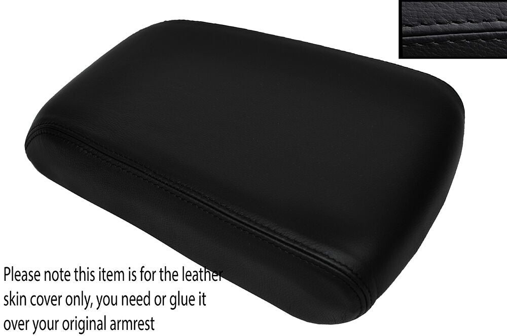 BLACK STITCH ARMREST LID LEATHER SKIN COVER FITS JEEP GRAND CHEROKEE 1999-2004
