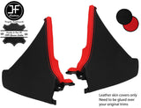 BLACK RED 2X TRIANGLE CONSOLE SIDE TRIM LEATHER COVER FOR MAZDA MX5 MK3 09-15