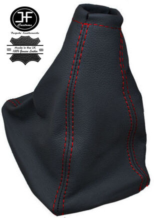 RED STITCHING DARK GREY LEATHER GEAR GAITER FITS MERCEDES SPRINTER VAN 01-05