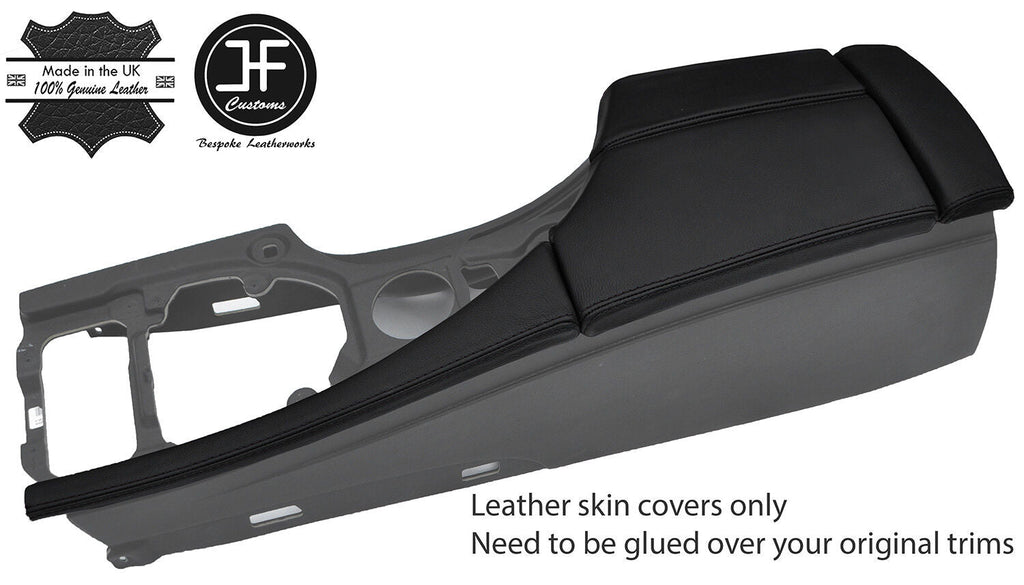 BLACK STITCH CENTER TRIM+ARMREST LEATHER COVER FOR BMW 5 SERIES E60 E61 03-11