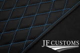 L BLUE DIAMOND STITCH VINYL 4X TAILORED FLOOR CARPETS FOR BMW MINI F56 13-21 JF1