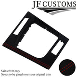 D RED STITCH SUEDE GEAR SURROUND COVER FOR BMW E46 CONVERTIBLE SEDAN JF2