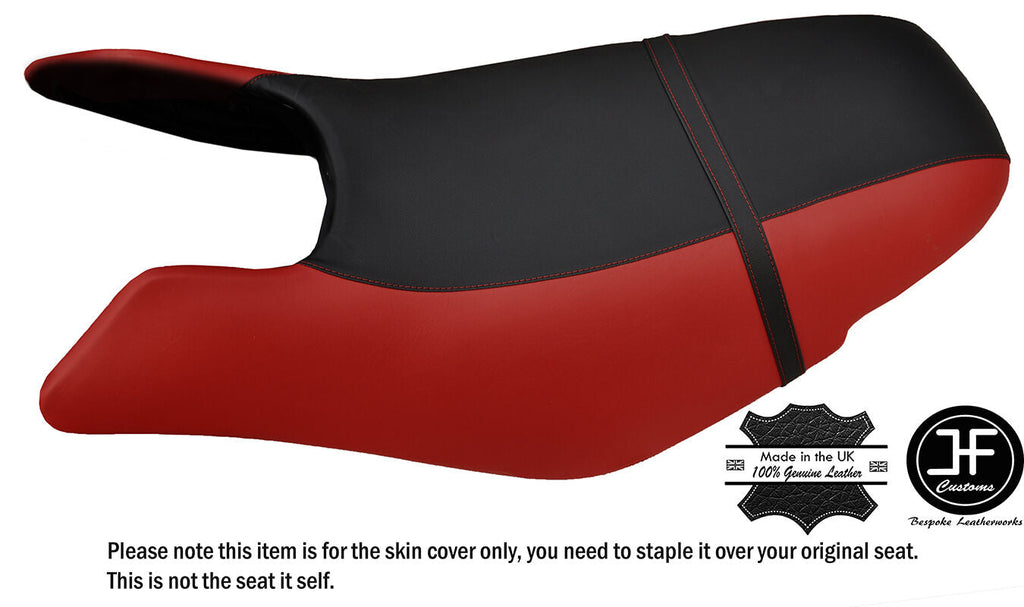 BLACK & DARK RED CUSTOM FITS SEADOO GTX GTI 97-01 FRONT VINYL SEAT COVER + STRAP