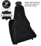 BLACK STITCHING REAL SUEDE GEAR GAITER FITS FIAT ULYSSE 2002-2010 CUSTOM NEW