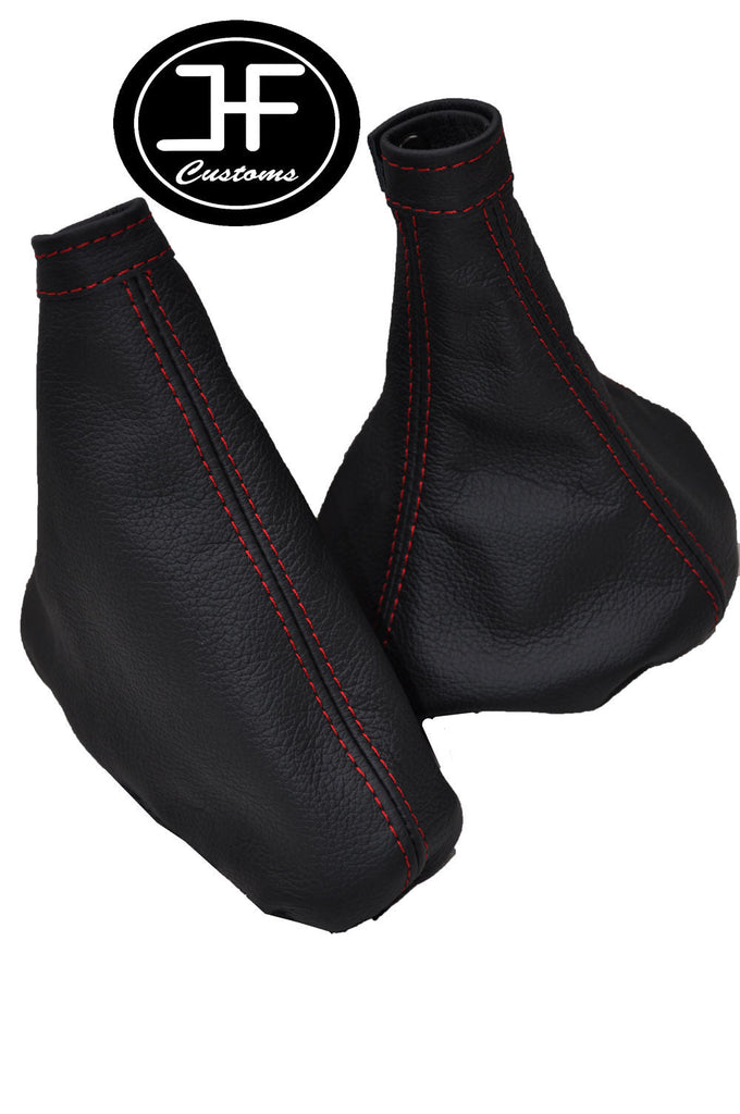 RED STITCH FOR ALFA ROMEO 156 PRE-FACELIFT 98-02 GEAR HANDBRAKE REAL LEATHER