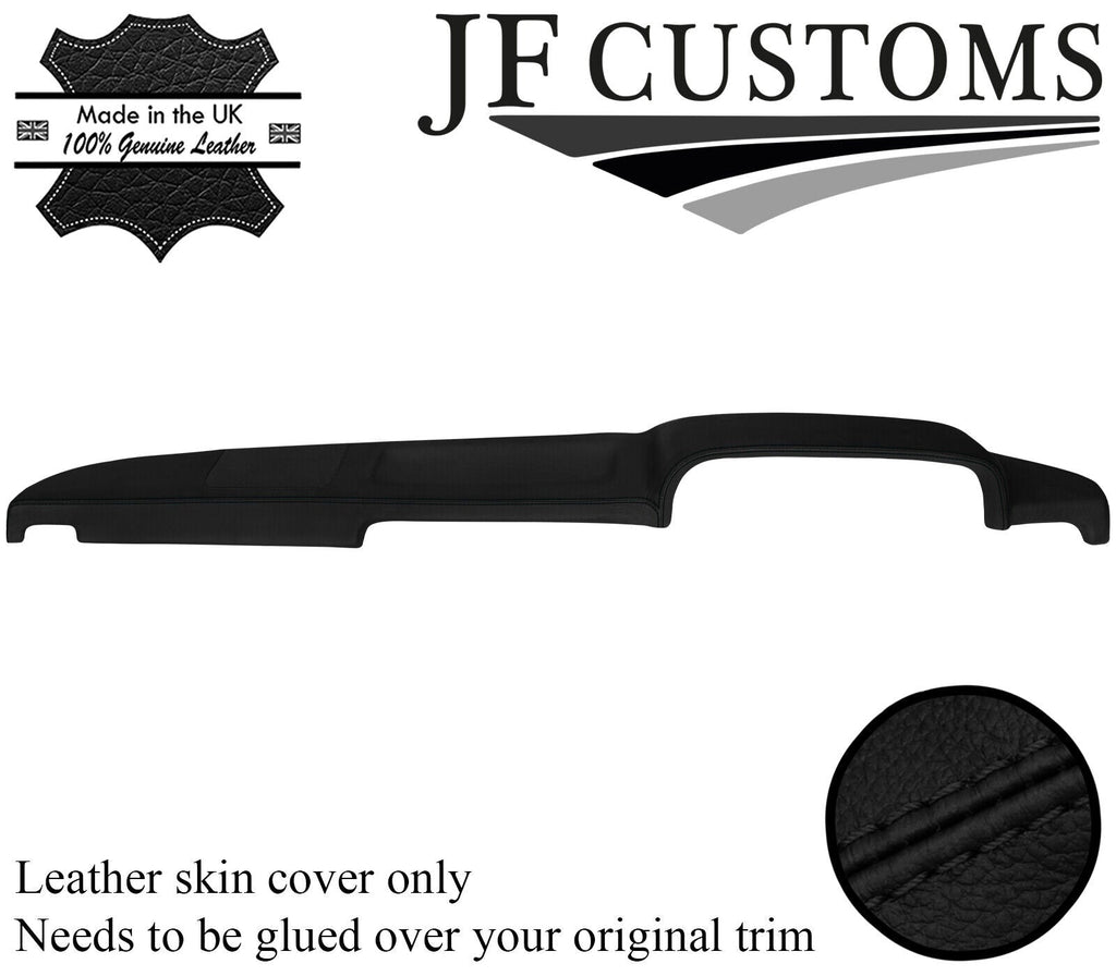 BLACK  STITCH ITALIAN LEATHER TOP DASH DASHBOARD COVER FITS TOYOTA HILUX 78-83