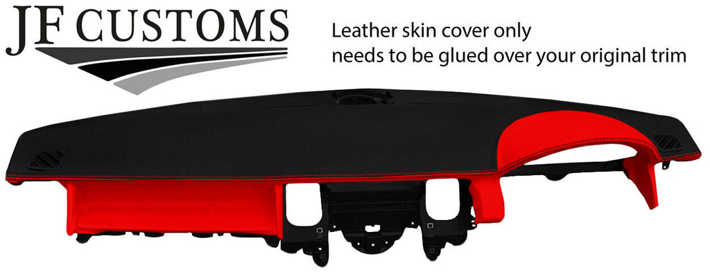 BLACK RED TOP DASH DASHBOARD LEATHER COVER FITS LAND ROVER DISCOVERY 3 04-09
