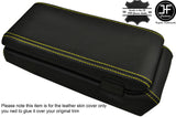 YELLOW STITCHING ARMREST & STORAGE BOX LEATHER COVERS FITS PORSCHE 924 944 83-85