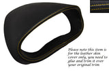 YELLOW STITCH GAUGE HOOD SPEEDO LEATHER COVER FITS VAUXHALL OPEL CORSA D 06-14