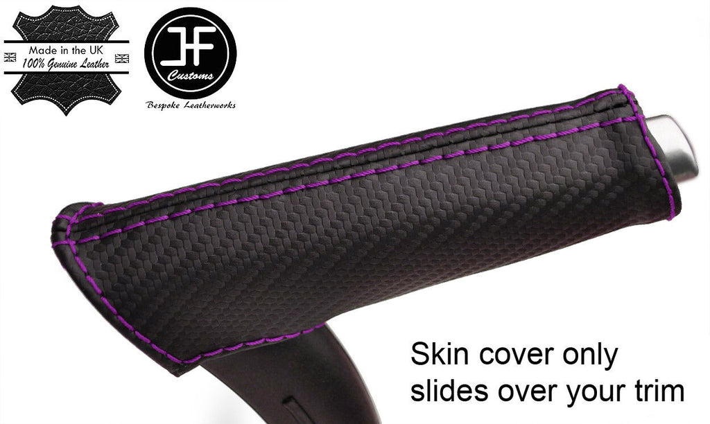 RED STITCH CARBON FIBER VINYL HANDBRAKE HANDLE COVER FITS AUDI A3 8P 04-12