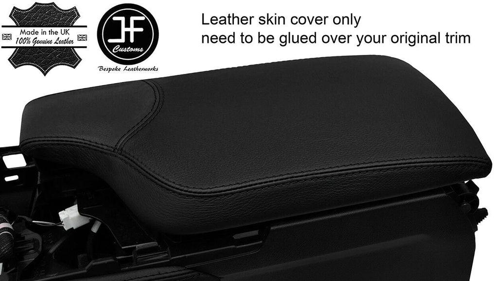 BLACK & BLACK 2  TONE LEATHER ARMREST LID COVER FOR LEXUS RC 200 300 350 14-18