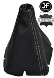 WHITE STITCHING MANUAL LEATHER GEAR GAITER FITS LEXUS IS200 IS300 1998-2005