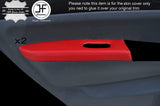 RED LEATHER 2X REAR DOOR ARMREST COVER FITS TOYOTA PRIUS T3 T4 2005-2009