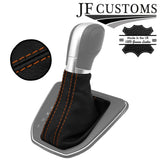 TAN STITCH LEATHER AUTO DSG GEAR + HANDBRAKE GAITERS FOR VW CADDY MK4 15-20