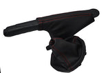 FITS FORD KA 09+ GEAR+HANDBRAKE GAITER NEW red stitching CUSTOM NEW MADE IN UK