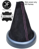 PINK STITCHING REAL SUEDE MANUAL GEAR GAITER FOR BMW MINI R50 R52 2001-2006
