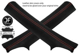 RED STITCH 2X A POST PILLAR REAL LEATHER COVERS FITS DODGE VIPER 2003-2010