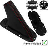 RED STITCH LEATHER HANDBRAKE GAITER + PLASTIC FRAME FOR DODGE VIPER 2003-2006