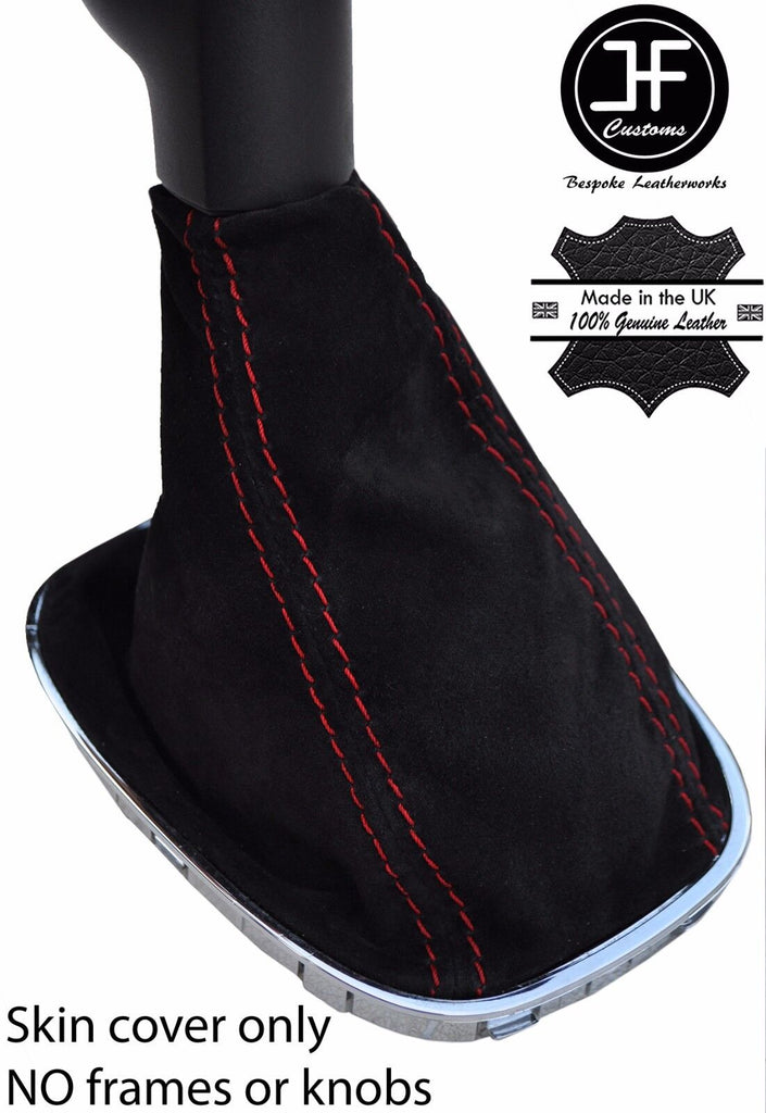 RED STITCH REAL SUEDE MANUAL GEAR GAITER FOR VAUXHALL OPEL CORSA D 2006-2014