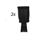 black stitching FITS TOYOTA YARIS 99-05 2X FRONT SEAT BELT STALK LEATHER COVERS