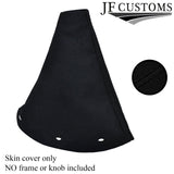 BLACK STITCH FITS FORD FIESTA MK6 MK7 2001-2008 GEAR GAITER SUEDE CUSTOM NEW