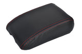FITS MITSUBISHI CARISMA red stitch LEATHER ARMREST COVER CUSTOM NEW MADE IN UK
