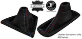 BLACK & TRI STITCH LEATHER MANUAL GEAR & HANDBRAKE GAITER FOR BMW X5 E53 99-06