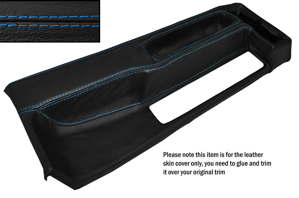BLUE STITCHING CENTRE CONSOLE LEATHER SKIN COVER FITS BMW 3 SERIES E30 84-91