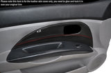 RED STITCH 2X FRONT DOOR CARD TRIM LEATHER SKIN COVERS FITS KIA PICANTO 04-11