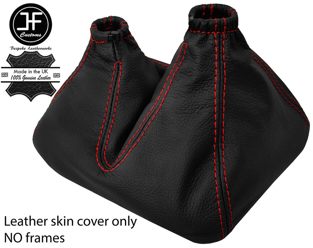 RED STITCH TOP GRAIN LEATHER GEAR GAITER FOR VAUXHALL OPEL FRONTERA MK1 91-97